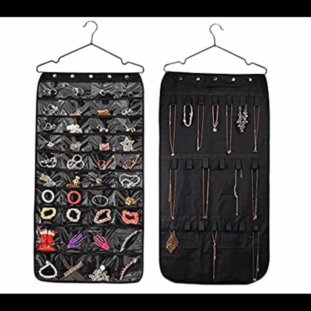 Double Sided Hanging Jewelry Organizer